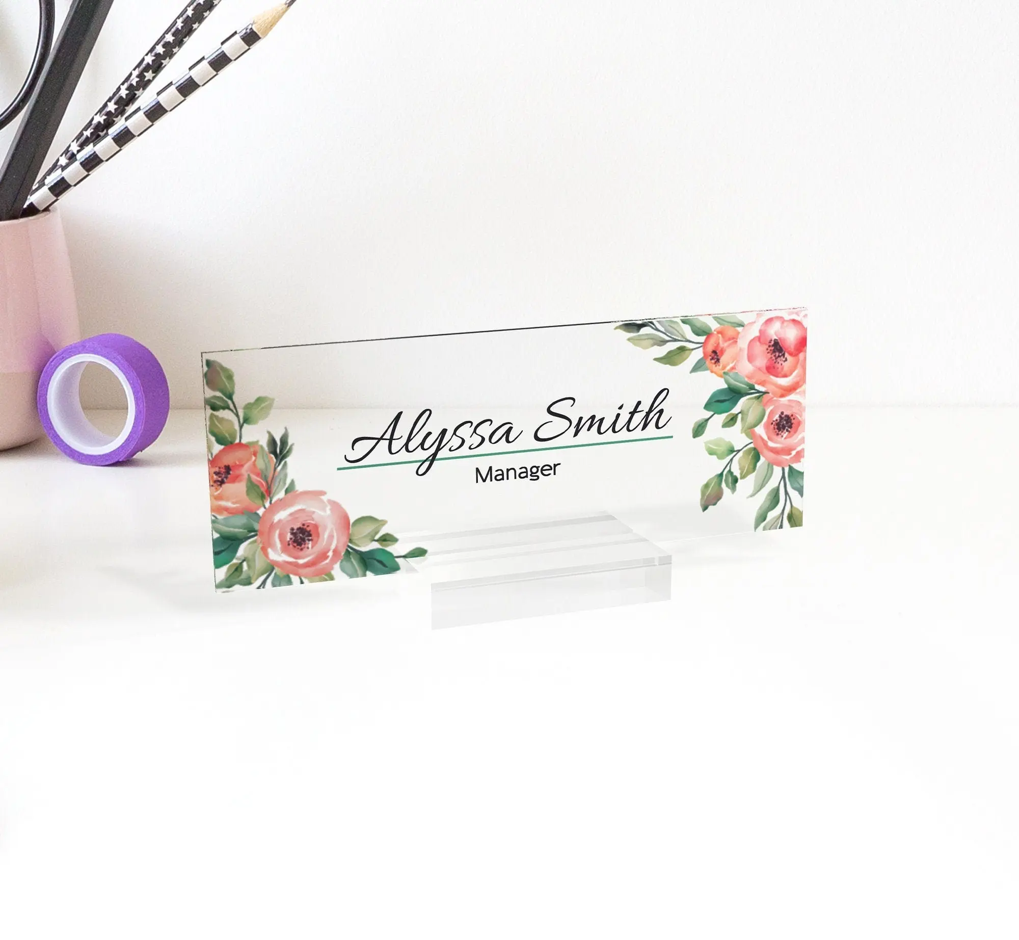 Personalized name plate for desk, custom office decor, work gift, coworker gift, desk nameplate, desk sign, office, gift