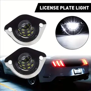 2 Pieces LED License Plate Lights, Led car lights, Fits Ford Mustang 1994-2004 Plug & Play 10-Min Installation No Modification Replace 194 Halogen 18 High-Power SMD LEDs 300% Brightness Boost PC Housing IP68 Waterproof Weather Resistant