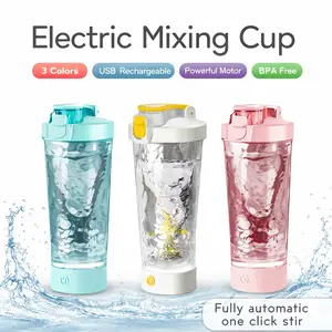 24oz Rechargeable USB Blender Cup, Electric Protein Powder Mixer, Portable Lock Closure, Unisex Travel Mug, Ideal for Men & Women