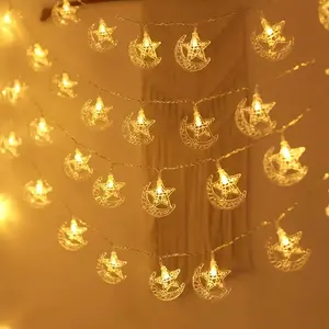LED Star Moon Decorative Light String, Starlights, Dynamic LED Lights, LED Ambient Light, Ramadan Indoor Room or Bedroom Wall Decoration, Party Holiday Festival Ornament