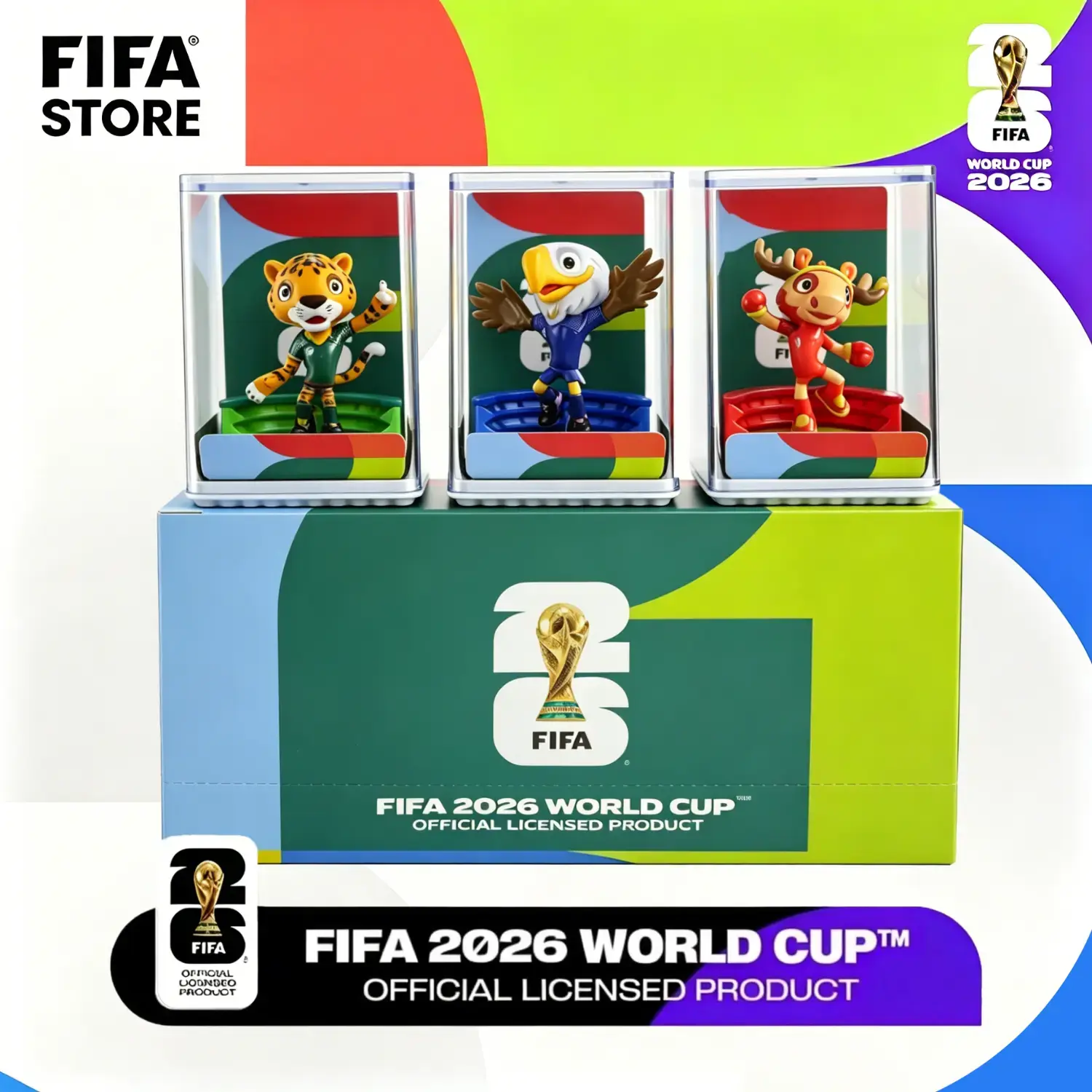 【Set of 3】 FIFA 2026 World Cup Collectible Mascot Figurines toys Official Licensed Clutch Zayu and Maple Summervibes outdoorfun