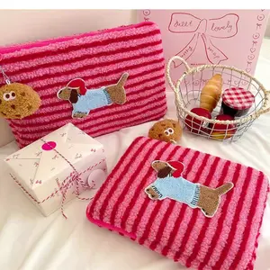 Ins Cute Laptop Sleeves Carring Case 13.3 13.6 14 15 15.6 Inch For Macbook Dell Huawei Samsung Ipad 10.2 10.9 11 Tablet Pouch