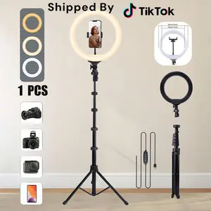 10" Video Light Kit, Ring Light with 64" Adjustable Tripod, Dimmable LED Fill Light for USB-Powered, Vlogging Kit Perfect for Makeup, TikTok, YouTube, Photography, Zoom Calls#Easter Gift#mother's day gifts