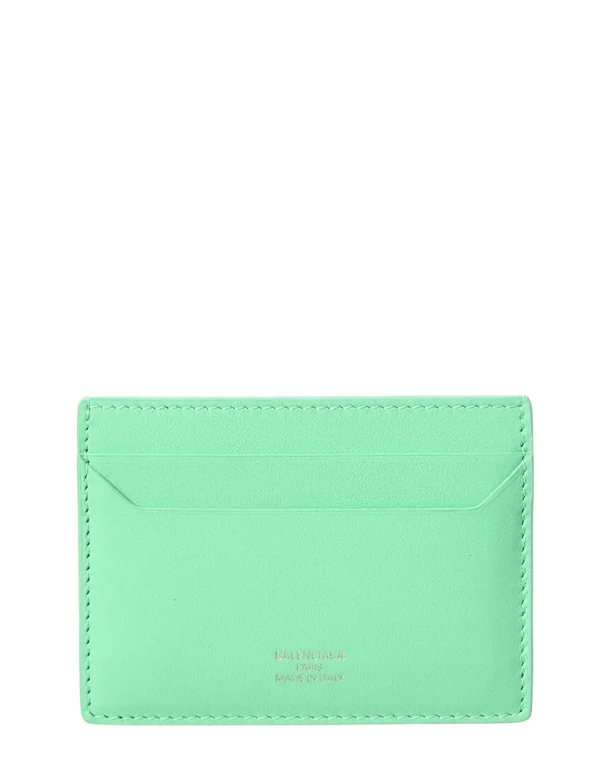 Balenciaga Logo Leather Card Holder