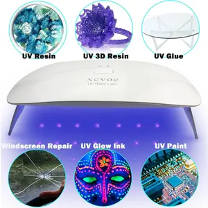 UV Light For Resin Curing,Crafts,Jewelry,Molds,Prints,Large,High Power With Timer,Foldable Uv Curing Light For Resin