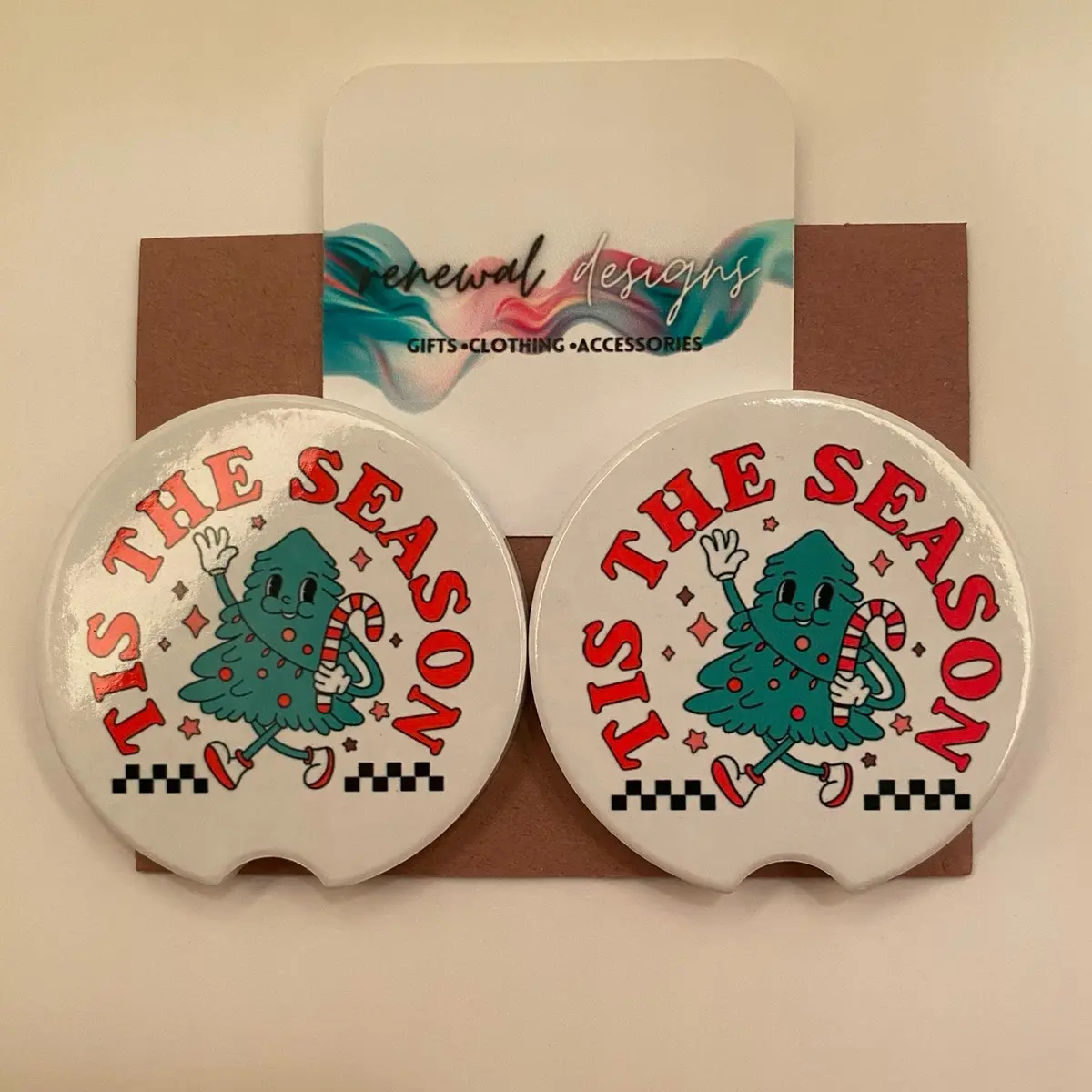 Christmas car coasters