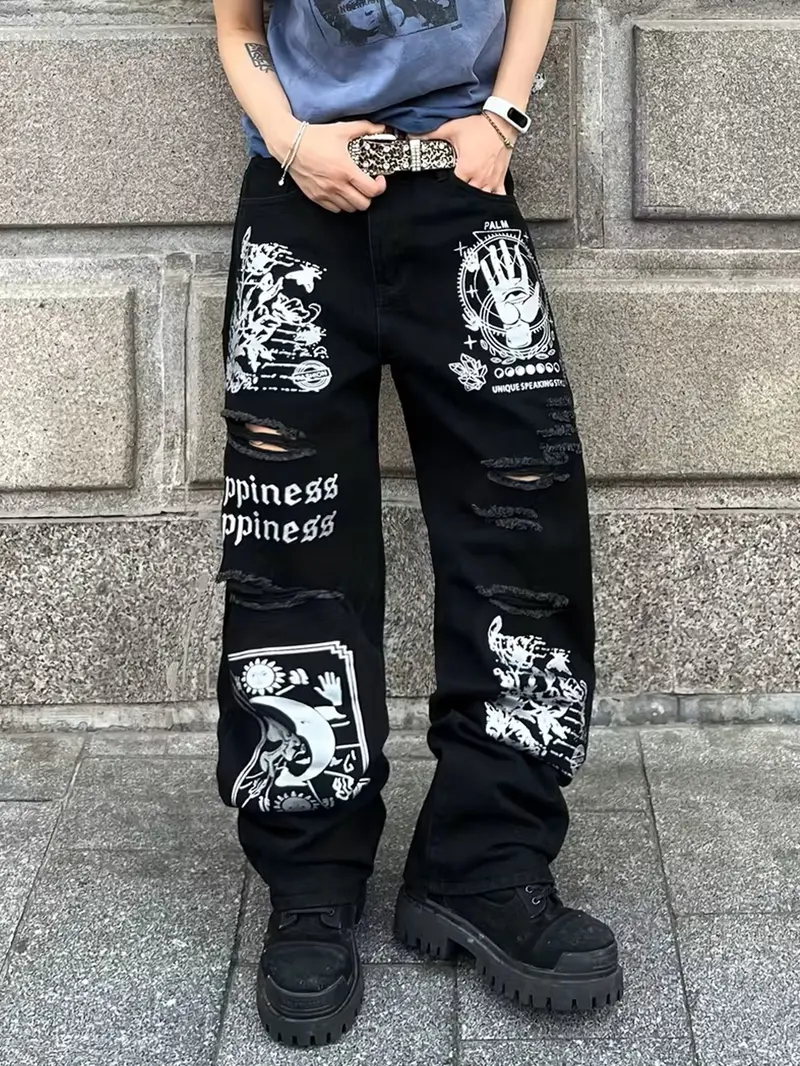 baggy jean y2k for men - TikTok Shop