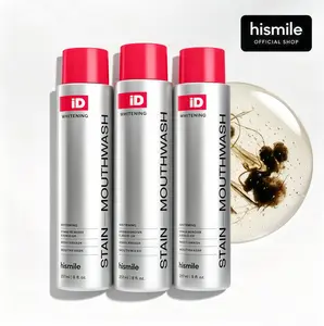 3 Piece Hismile iD Stain Whitening Mouthwash for White Teeth EP, Freshens Breath with Essential Oils 237ml Daily