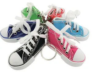 12 Piece - Sneaker Canvas Shoe Tennis Basketball Keychain Party Prize Favors Toy
