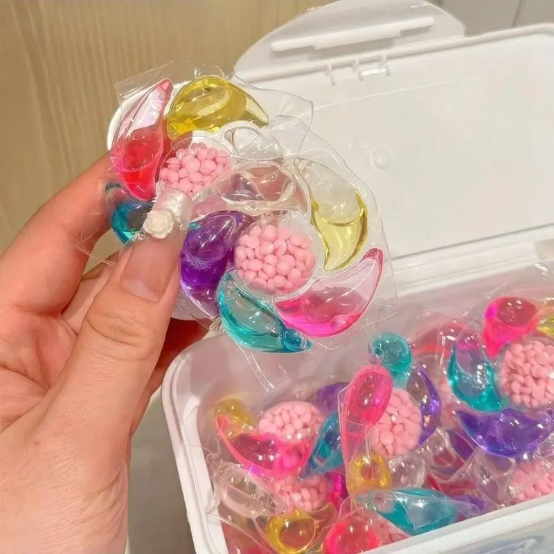 6-in-1 Laundry Detergent Pods, Laundry Clean Pods, Strong Stain Removal with Color Protection, Fruit Scented, Scent Booster, Fresh Fragrance Laundry Capsules, Available in 30/50/100/120pcs