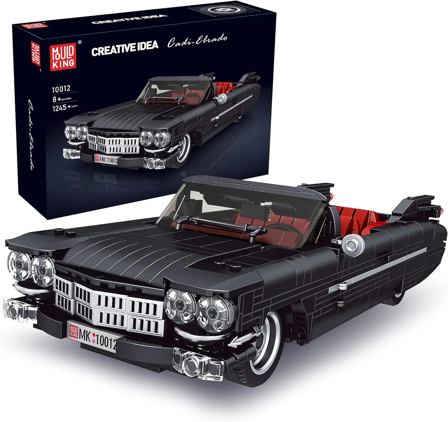 Mould King 10012 Carbon Fiber Sports Car Building Block Kit, MOC Speed Champion Large Blocks Model Set, 1245-Piece Static Version Gift for 12+/Adult Collectibles Lovers, Father's Day Gift, Building Block Kits, Large Blocks Model Building Kits