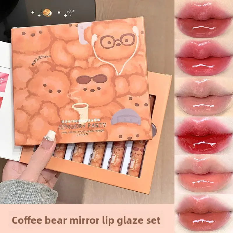 K-Beauty Glass Lip Gloss Set - Glassy Shine, Makeup, Glossy, Juicy, Non-Sticky & Transfer-Proof Lip Tint for a Brightening Effect, Holiday Limited Edition