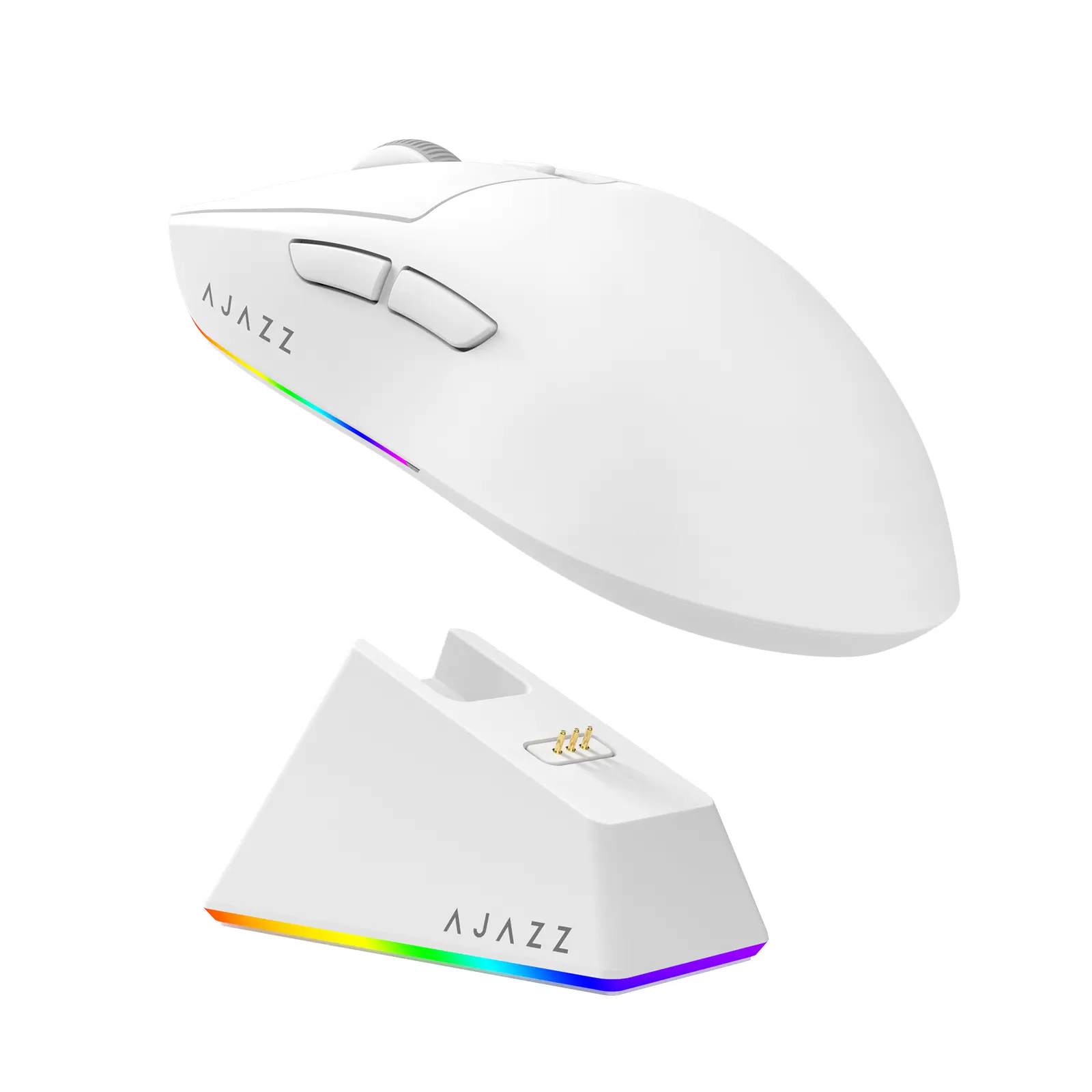 AJAZZ AJ139 V2 MC Tri-Mode USB-C Wireless PC Mouse, Computer Gaming Mouse with PAW3311 Sensor, 1000Hz Return Rate, 500mAh Battery, Charging Dock, E-Sports PC Accessory