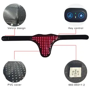 Wireless Red Light Therapy Neck Wrap 2000mAh Rechargeable 660nm 850nm Near Infrared Pad with Pulse Mode 20 Min Timer