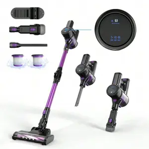 Najin Cordless Vacuum Cleaner, 36Kpa Powerful Suction, 380W Powerful Brushless Motor, 8-in-1 Lightweight Handheld home Vacuum Cleaner, 50 Minute Runtime, Removable Battery, For Pet Hair and Carpets(Purple)