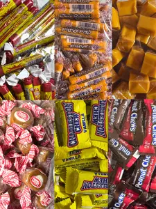 1 lb Bag Individually wrapped candy- CHOCOLATE, CARAMEL, COCONUT CANDY-1 LB cheap candy | Peanut Chews, Chick-O-Stick, Caramel, Charleston Chew, Coconut Candy | Bulk Sweet Gift, Peanut Butter, Coconut- ny snack pantry