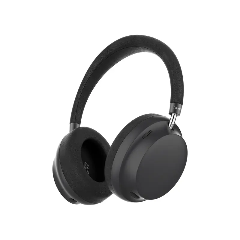 Raycon Essential Over Ear Wireless Headphones - Hybrid Active Noise Cancellation, Multipoint High-Def Bluetooth Headset, 5 Built-in Mics, IPX4 Rated, 50 Hours Battery, Easy Pairing, Hands-Free Functionality, Batteries Built-In