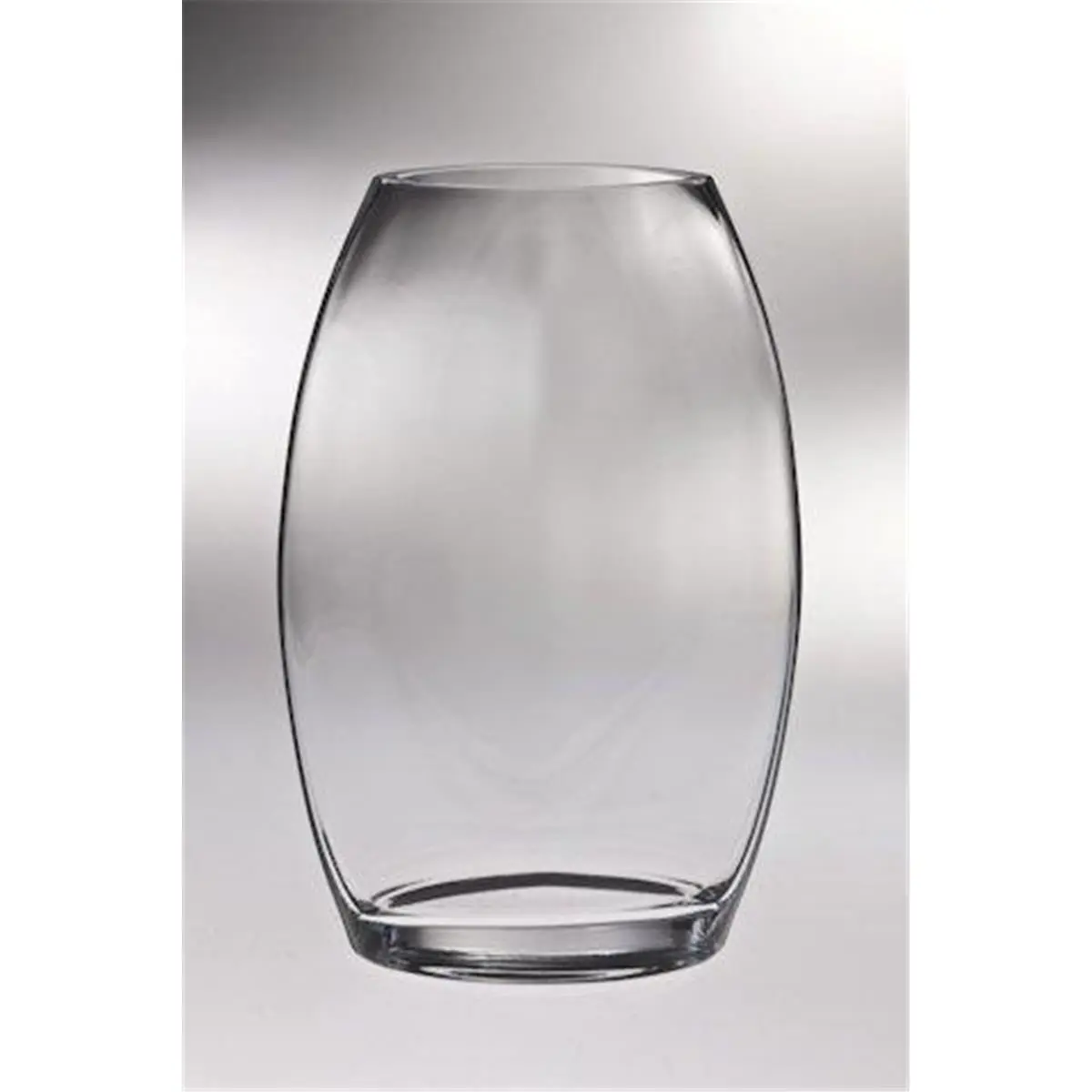 212 MAIN 8.5 in Thick Oval Clear Glass Vase, High-Quality Decor Piece with Sparkle Effect, Elegant Gift Option for Home Use, Classic