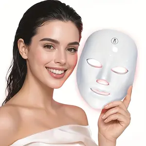 【Easter Gift】7 in 1 led mask Red Light Therapy for Face, Rechargeable Colorful LED Facial Mask, 7 Light Modes, Eye Protection, Portable LED Face Mask Home Skincare facial therapy mask facial light therapy mask Daily Soothing Adjustable Durable Relaxing
