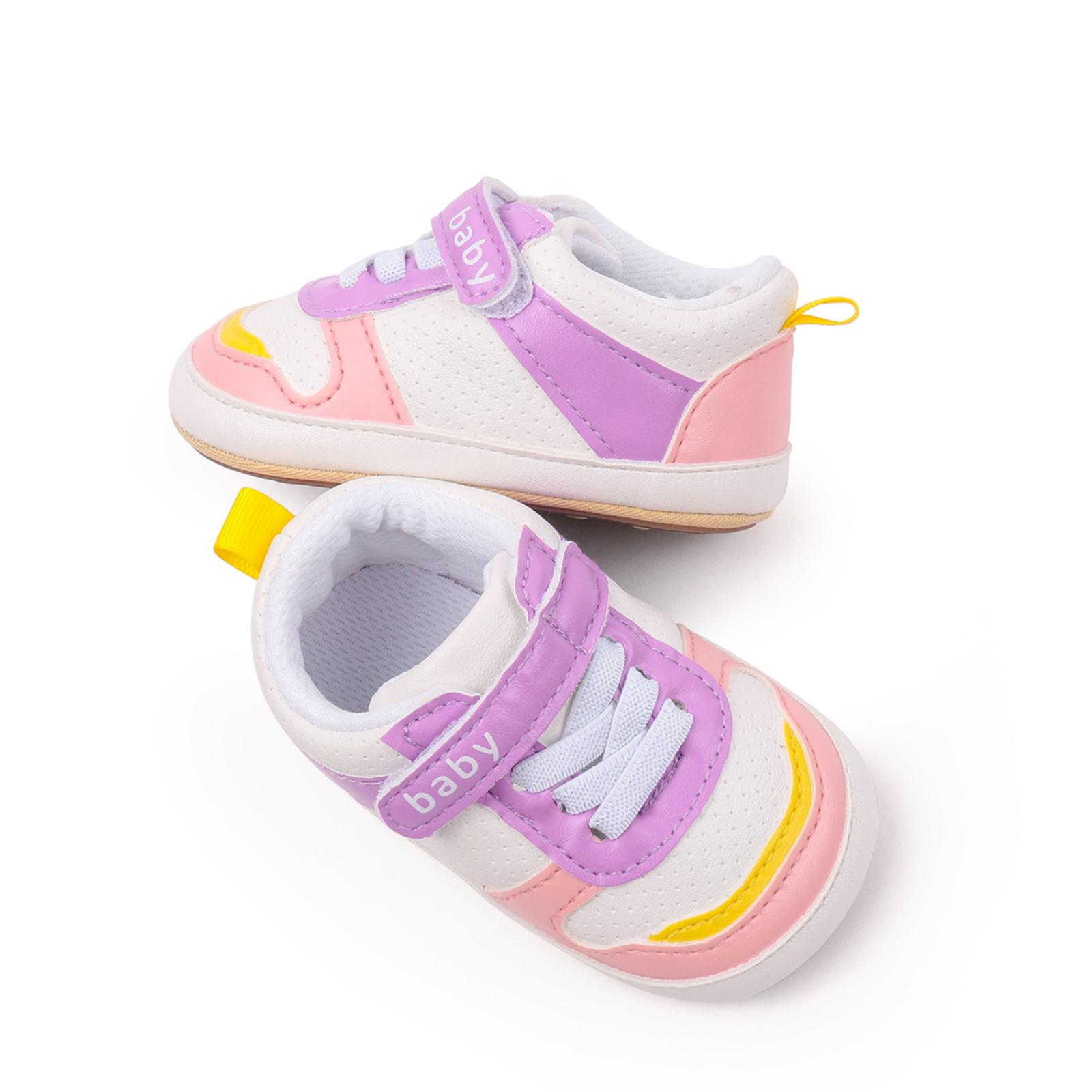 Ma&Baby Baby Sneakers Contrast Color Sequins Shoelace Soft Sole Non-Slip Infant First Walking Shoes for Spring Fall 0-18 M Ma&Baby Baby Sneakers Contrast Color Sequins Shoelace Soft Sole Non-Slip Infant First Walking Shoes for Spring Fall 0-18 M