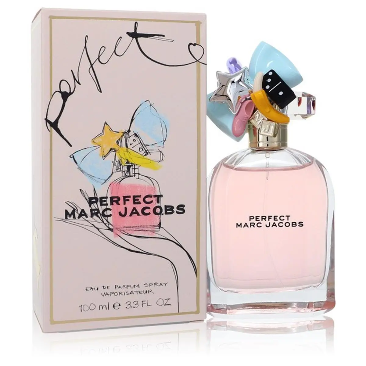 MARC JACOBS Perfect Women's Fragrance Eau de Parfum - Floral-Sweet-Fruity Floral-Woody Scent with Rhubarb & Almond Milk, 3.3 fl oz Glass Bottle Long Lasting Perfumes for Women, Cedar, Edp, Feminine Energy, Rhubarb Blend, Floral Woody Fragrance, Beauty Pro