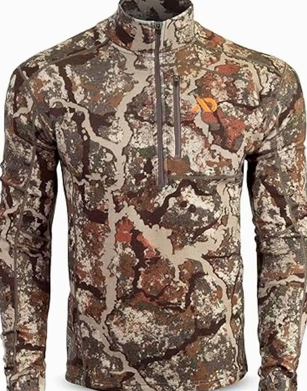 Men's Furnace Quarter Zip - Merino Camo Hunting Long Sleeve, Insulated Midlayer, Hunting Gear For Men 1 00W