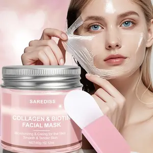 Collagen & Biotin Peel-off Facial Mask, Deep Moisturizing Facial Mask, Lifting and Firming Face Mask, Facial Skin Care Product for Women & Men