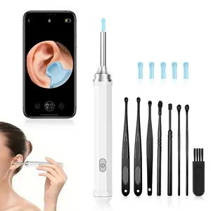 1pc Ear Wax Removal, Ear Canal Cleaner with HD Ear Camera, Wireless Ear Otoscope Earwax Remover Kit with 6 LED Lights, Ear Cleaning Tool Ear Pick for iOS & Android