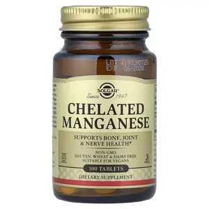 Solgar Chelated Manganese, 100 Tablets (8 mg per Tablet)