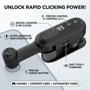 iPhone Wireless Screen Auto Tapper, Silent Adjustable Speed Finger Clicker, Hands-Free Auto Clicker for TikTok Live Broadcasts, Game AFK & Reward Tasks