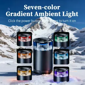 Smart Car Air Freshener Rechargeable Essential Oil Diffuser with Seven-color Gradient Ambient Light Aromatherapy for Car Home Office Enhance Your Space Effortlessly