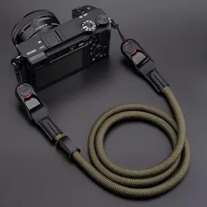 Nylon Round Rope Camera Strap Shoulder Strap Suitable for DSLR Camera Lanyard Quick Release Buckle Neck Strap