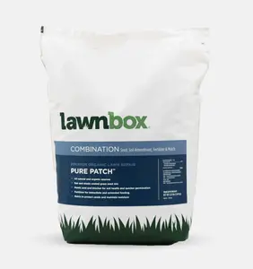 The Andersons Lawnbox Pure Patch 100% Organic Lawn Repair - Coated Sun/Shade Seed, BioChar and Humic Soil Amendments, Fertilizer and Mulch