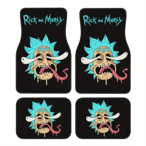 Warner Bros. Rick And Morty Car Floor Mats - Universal Fit Car, Truck And Suvs, Polyester Material, 4pcs Classic Versatile Printed Car Mats Additions, Suitable for New Year, Christmas, Birthday Gifts