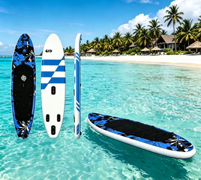 Everything you need for a perfect day on the water! This complete‑kit SUP board works for lake, sea and coastal weekend getaways