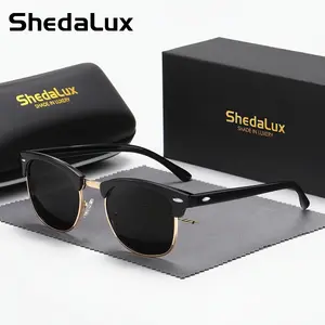 ShedaLux Unisex Square Plastic Polarized Fashion Glasses