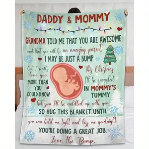 Personalized Memorial Photo Blanket - Custom Photo & Message In Memory Keepsake with Your Loved One's Name & Picture, Comforting Poem-like Text, All-Season Soft Polyester Sympathy Gift for Loss of Mother, Father, Partner,