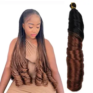 French Curl Braiding Hair Attachment Mesh - Silky Type 100g - 24 Inch
