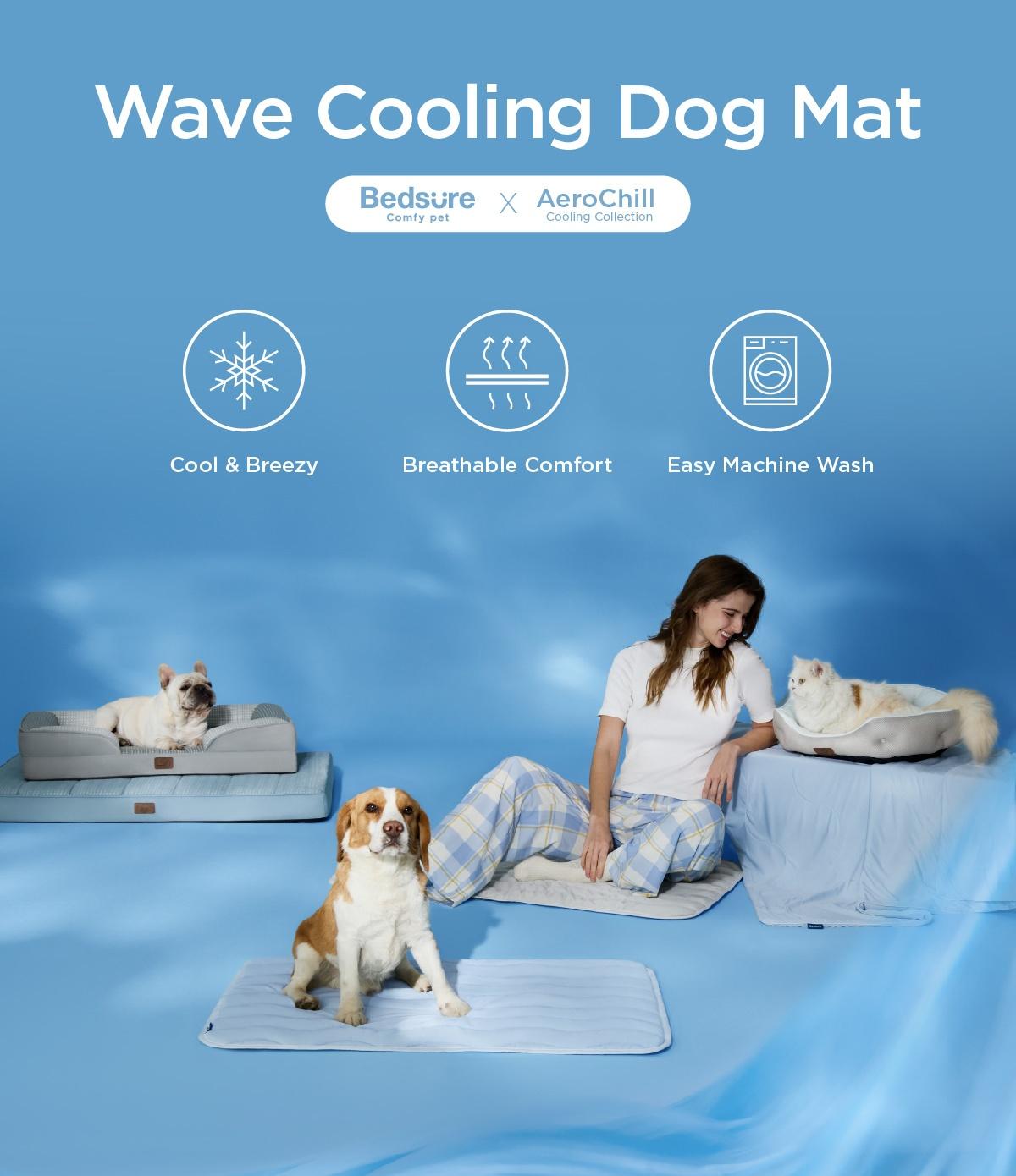 Bedsure Cooling Thin & Thick Mat for Dogs – Q-MAX>0.4 Washable Pet Cooling Pad, No Gel, No Electric, Non-Slip Summer Crate Bed for Large Dogs Bedsure Cooling Thin & Thick Mat for Dogs – Q-MAX>0.4 Washable Pet Cooling Pad, No Gel, No Electric, Non-Slip Summer Crate Bed for Large Dogs