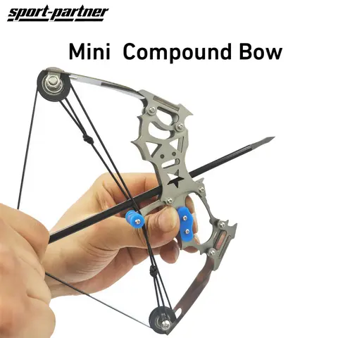Sport-Partner 7.5-in Pocket-Size Compound Bow and Arrow Set, Portable Safe Durable Practical Archery Gear for 7+ Years Archery Beginners, Unisex Target Practice Gifts with Versatile Use