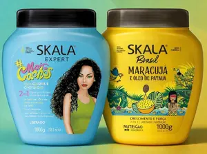 2-Pack Skala Expert Mais Cachos & Passion Fruit + Patauá Oil Creams Vegan Curly Hair Cream | Silky Argan Moisturize | Curl Cream 35.27 oz Each Moisture