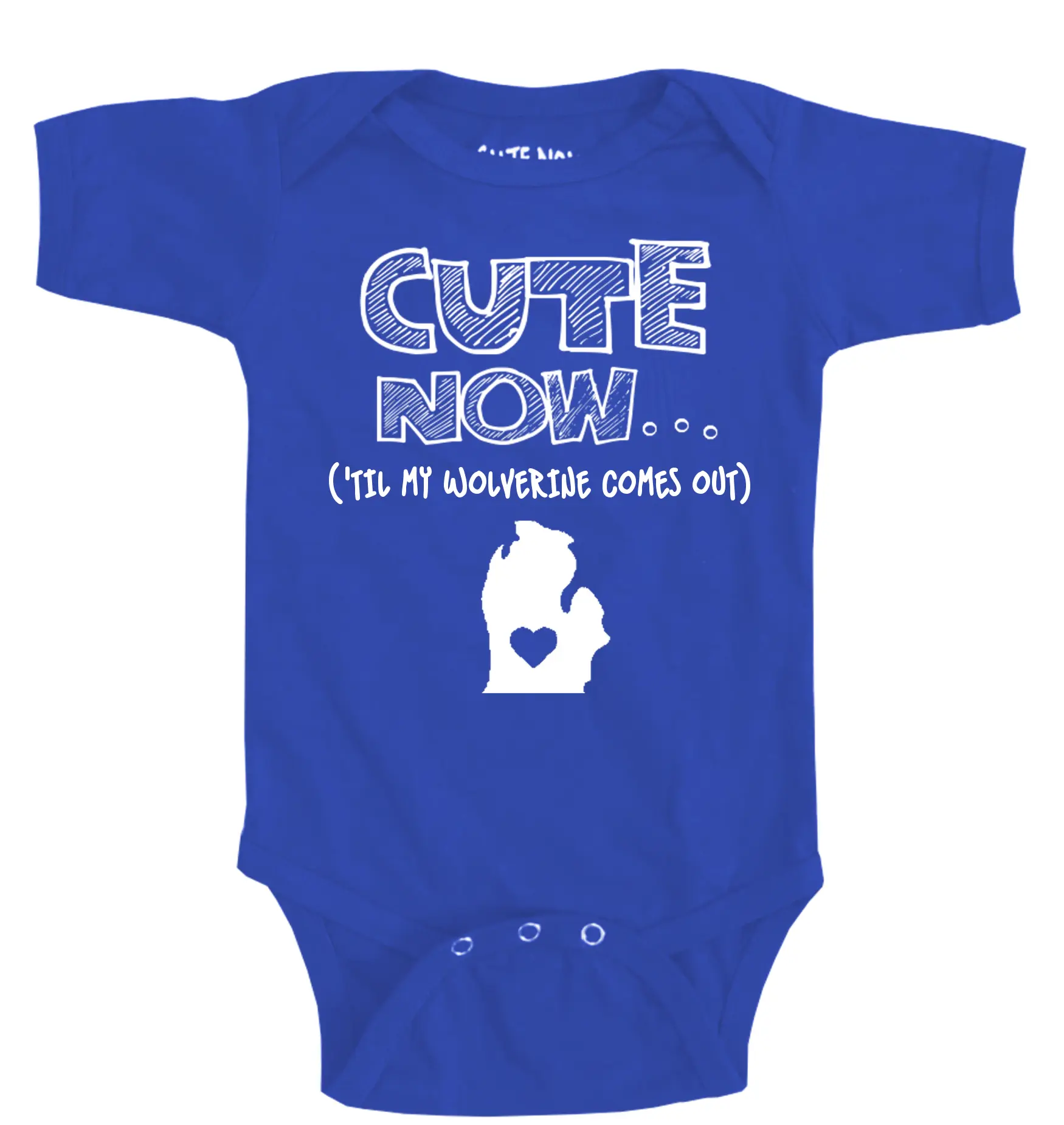Cute Now... 'Til My Wolverine Comes Out Baby Infant Funny Bodysuit Michigan State Gifts Football Baby Clothing Baby Girl Clothes