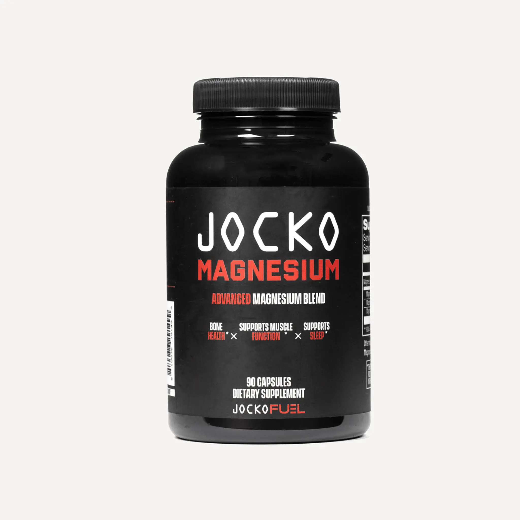 Jocko Fuel Magnesium Advanced Blend, Glycinate, Citrate Capsules for Muscle Recovery, Sleep, Heart & Bone Support, 90Ct - 1 Pack Healthcare Supplement