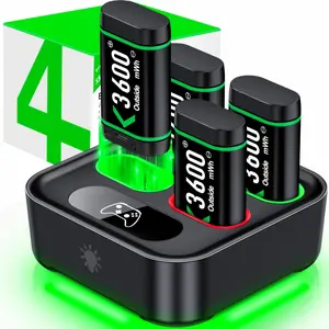 Charger for Xbox One Controller Battery Pack with 4x3600mWh USB Rechargeable Xbox One Battery Charger Station for Xbox Series X|S, Xbox One S/One X/Elite Controllers-Xbox One Accessories 1500mAh
