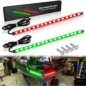 Boat LED Boat Navigation Light, Red and Green LED Marine Navigation Lights for Boats led, Boat Bow Lights For Night Fishing Night Boating Vehicle