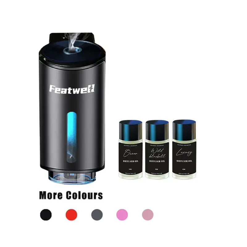 Featwell Smart Car Air Fresheners with Three Adjustable Concentration Scent Levels - 3/6*10ML Natural French Perfume Lasts 45 Days Aromatic Fragrance