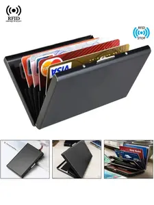 Anti-RIFD Card Holder Wallet Rfid Blocking Wallets for Men Women Purse Mental Ultra-thin Credit Card Holder Money Bag Male Business Gift Choice