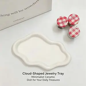 Large Jewelry Tray, Elegant Cloud Hexagonal Design, Spacious Storage for Necklaces and Earrings, Ideal for Gifting and Organization