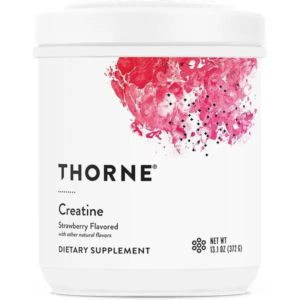 THORNE Creatine - Micronized Creatine Monohydrate Powder - Support for Muscles & Cognitive Function* - for Women & Men - Strawberry - NSF Certified for Sport - 5 g per Serving - 60 Servings