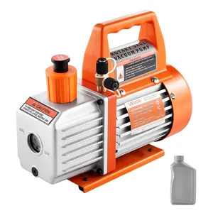 VEVOR Vacuum Pump, 3.5 CFM 1/4 HP, HVAC Single Stage Rotary Vane AC Vacuum Pump, for R134a R22 R410a Systems, with Oil Bottle, 1720 PRM, for Automotive Air Conditioner Maintenance Resin Degassing